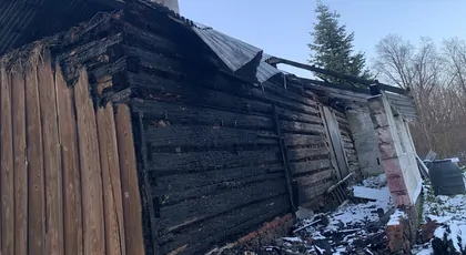 Pożar domu w Grudnej Kępskiej