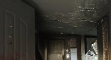 Pożar mieszkania przy ul. Antczaka w Toruniu
