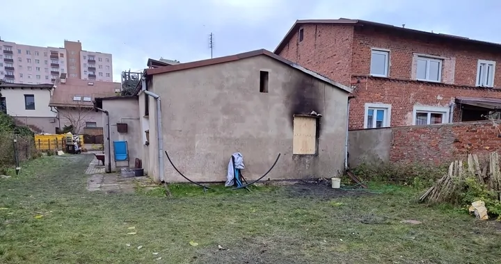 Pożar w domu w Tczewie