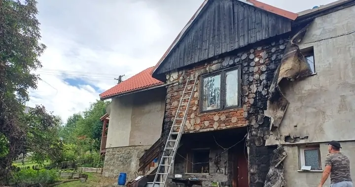Pożar w miejscowości Przyłęków