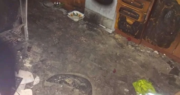 Pomoc po pożarze mieszkania w Załachowie.