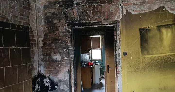 Pożar mieszkania w Grudziądzu