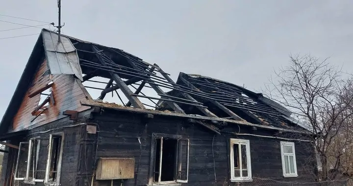 Pożar domu w Kalinówce