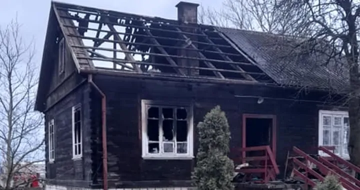 Pożar domu w miejscowości Zambrzyce-Króle
