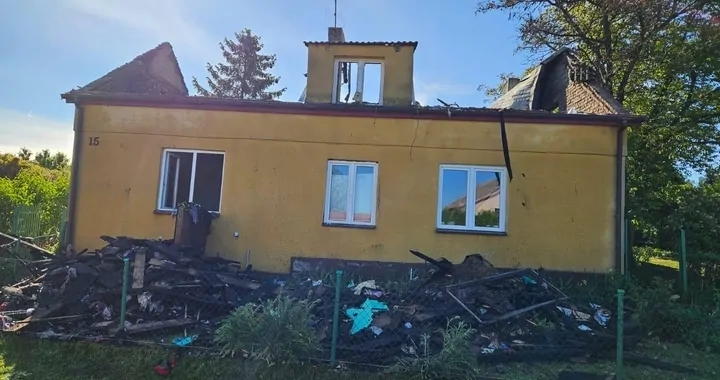 Pożar domu w miejscowości Siedliska