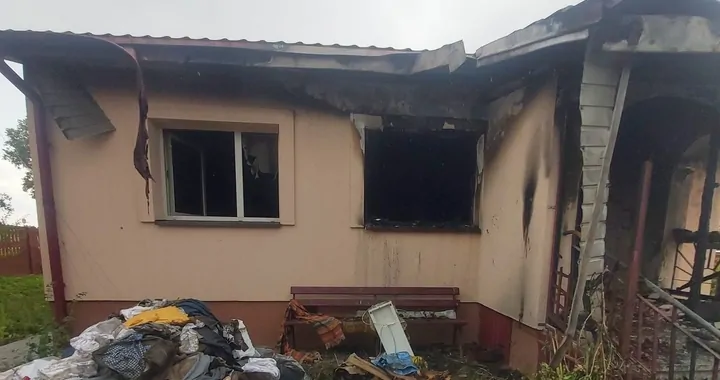 Pożar domu w Wilkołazie Górnym