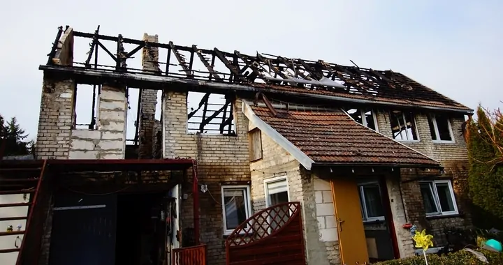 Pożar domu w Widzinie