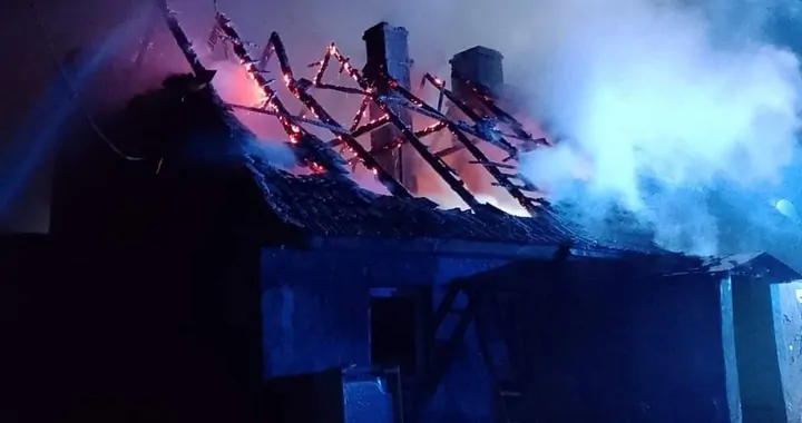 Pożar domu w Bieczu