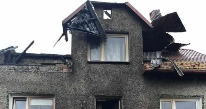 Pożar domu w miejscowości Laliki