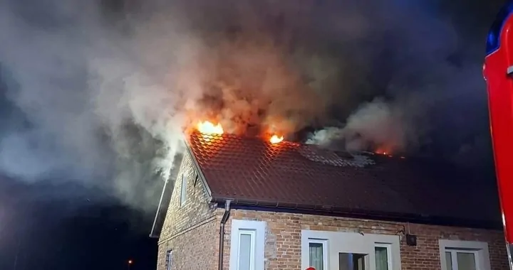 Pożar domu w Lucynowie