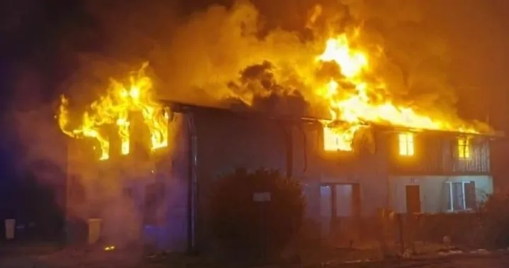 Pożar domu w Czerninie