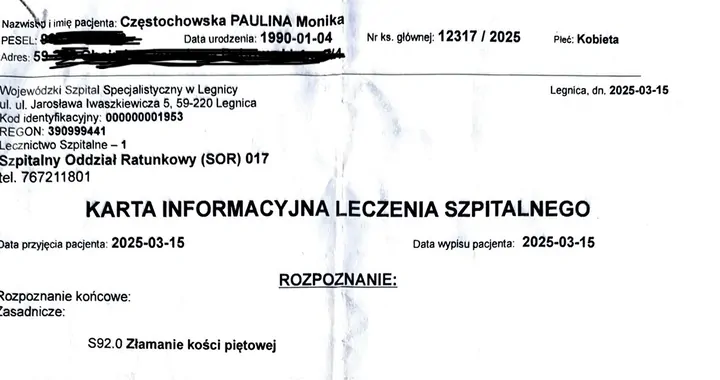 Dalsze leczenie po wypadku