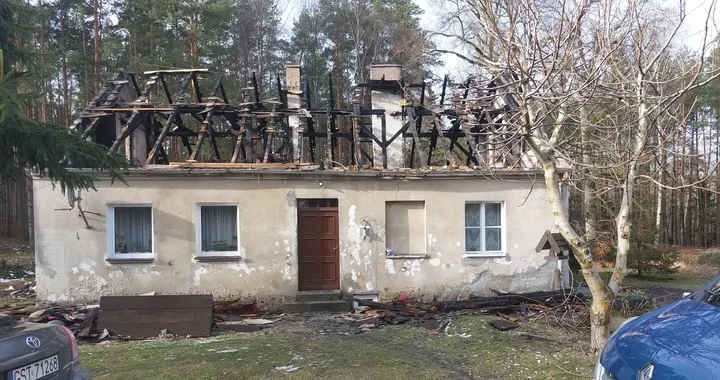 Pożar domu w miejscowości Frąca