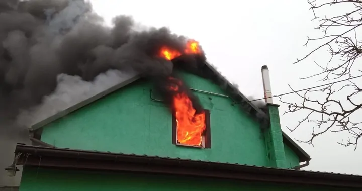 Pożar domu w Gościmcu