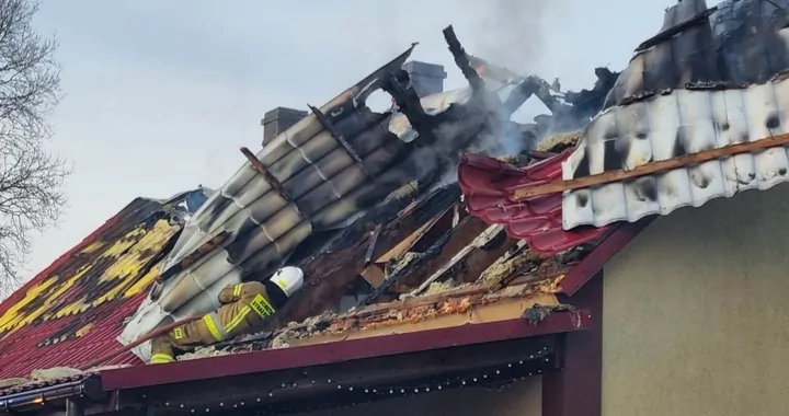 Pożar domu w Drozdowicach Małych