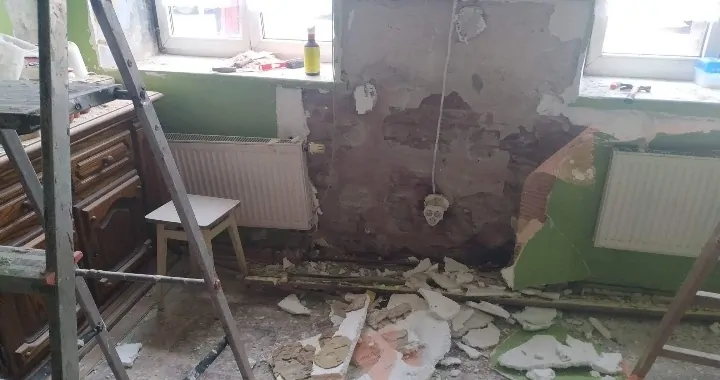 Pożar kamienicy w Zduńskiej Woli