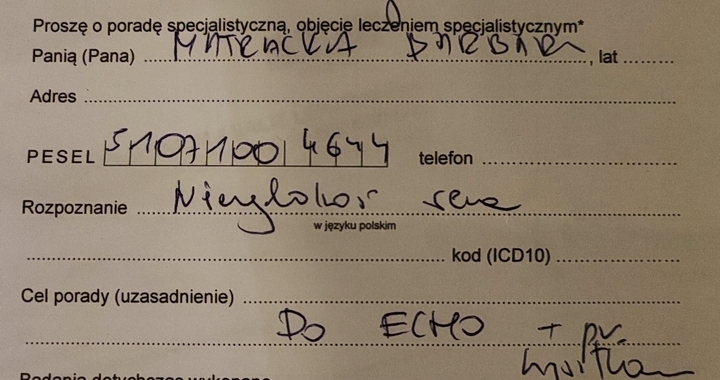 Zdjęcie osoby potrzbującej